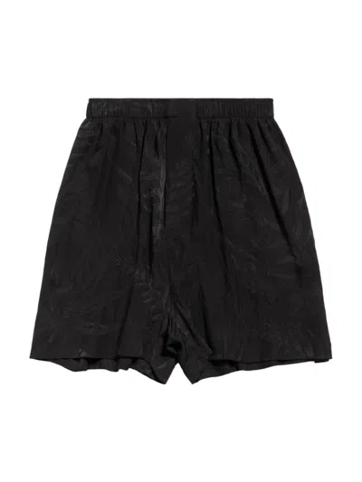 Balenciaga Women's Tropical Flowers Pyjama Shorts In Black