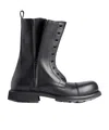 Balenciaga Lace-up Truck Boots Rubber Sole In Black