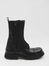 Balenciaga Lace-up Truck Boots Rubber Sole In Black