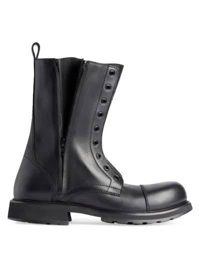 Balenciaga Truck Lace-up Boots In Black