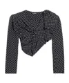 Balenciaga Women's Tucked-in Blouse In Black/ecru In Multi