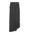 Balenciaga Women's Tucked-in Maxi Skirt In Black/ecru In Multi