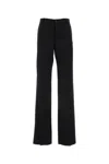 Balenciaga Wide-leg Wool Trousers With Belt Loops And Pleats In Multi