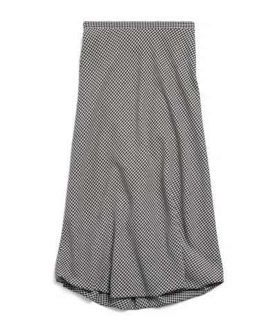 Balenciaga Women's Twisted Tailored Skirt In Black/white In Gray