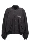 Balenciaga Varsity  Boxing Bomber Jacket In Black