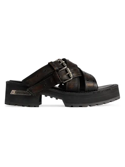 Balenciaga Women's Venom Open Mules In Brown
