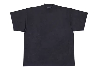Pre-owned Balenciaga Women's Vintage Tab Oversized T-shirt In Black
