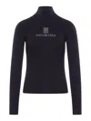 Balenciaga Black Viscose Knitwear In Black