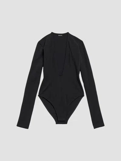 Balenciaga Women's V-neck Body Top In Black