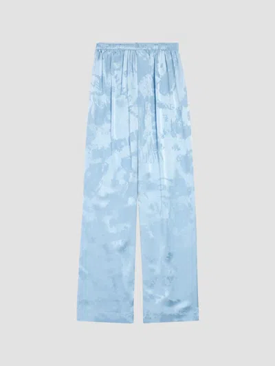 Balenciaga Women's Washed Crayon Allover Pyjama Pants In Blue