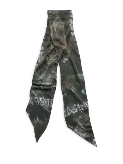Balenciaga Women's Washed Crayon Scarf In Green