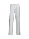 Balenciaga Women White Denim Loose Fit Jeans In White