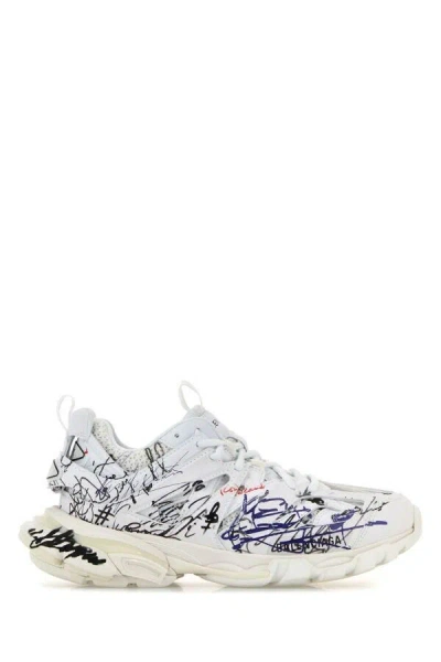 BALENCIAGA BALENCIAGA WOMEN WHITE MESH AND RUBBER TRACK SNEAKERS