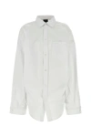 Balenciaga Poplin Oversize Shirt In White