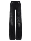 Balenciaga Women Wide Leg Jeans In Black