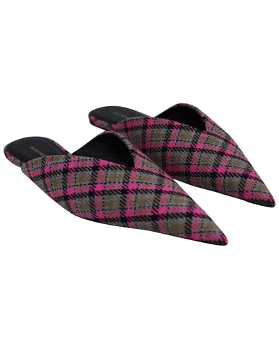 Balenciaga Women's Wool Check Knife Flat Mule (authentic Pre-loved)