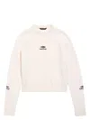Balenciaga Wool Knitted Crewneck Ski Pullover In White