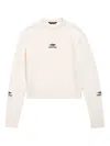 Balenciaga Wool Knitted Crewneck Ski Pullover In White