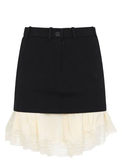 BALENCIAGA WOMEN'S WOOL MINI SKIRT