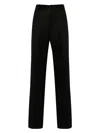 Balenciaga Straight-leg Tailored Wool Trousers In Black