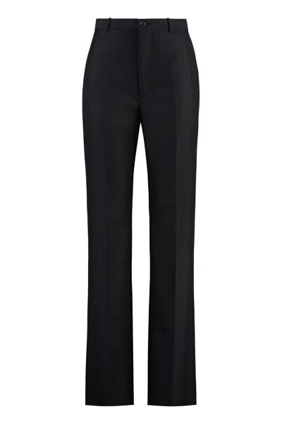 Balenciaga Women's Wool Trousers In Black