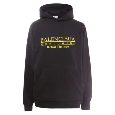 Pre-owned Balenciaga Women Worldwide Hoodie In Black
