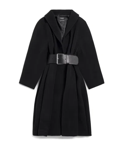 Balenciaga Women's Wrap Coat In Black