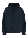 Balenciaga Flipped Uni Zip Sweatshirt In Blue
