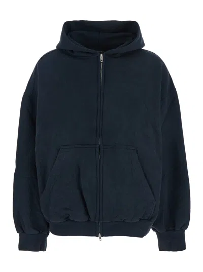 BALENCIAGA BALENCIAGA WOMEN BLACK HOODIE WITH KANGAROO POCKET AND LOGO ON THE BACK IN COTTON MAN