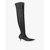 Balenciaga Avenue Over-the-knee Nappa Leather Boots In Black