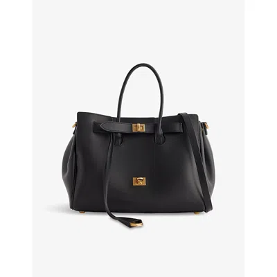Balenciaga Womens Black Bel Air Carry All Large Leather Handbag