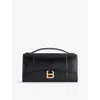 Balenciaga Women Horglss Poch Leather Handbag In Black