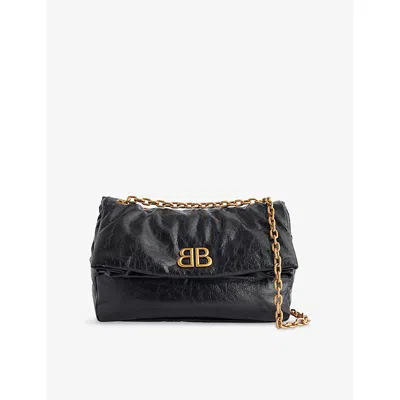 Balenciaga Shoulder Bags With Chain-link Strap And Metallic Hardware In Black