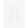 Balenciaga Womens White Oversized Lace-up Cotton Shirt In White