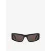 Balenciaga Womens 6e000315 Bb0301s Cat-eye Frame Acetate Sunglasses Black