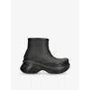 Balenciaga + Crocs Eva Rubber Platform Ankle Boots In Black