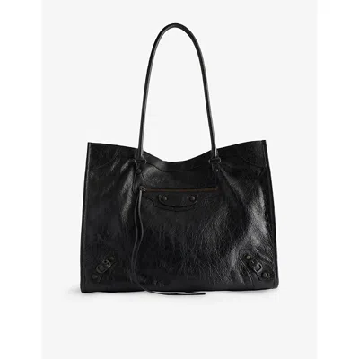 Balenciaga Womens Black Le City Leather Tote Bag