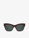 Balenciaga Womens Brown Bb0132s Cat-eye Frame Acetate Sunglasses In Green