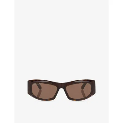 BALENCIAGA WOMENS BROWN BB0395S CAT-EYE FRAME ACETATE SUNGLASSES