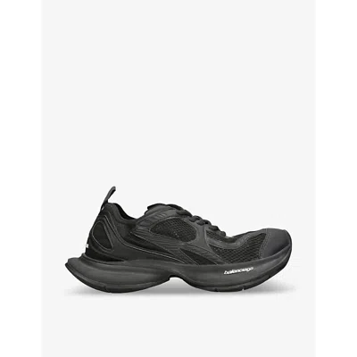 BALENCIAGA WOMENS BLACK CIRCUIT RUNNER MESH AND FAUX-LEATHER LOW-TOP TRAINERS EUR 40 / 7 UK