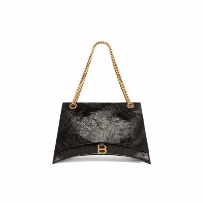 Pre-owned Balenciaga Womens Crush Large Chain Bag In Black