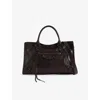 Balenciaga Womens Le City Medium Leather Top-handle Bag Espresso In Espresso