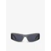 Balenciaga Womens Grey 6e000315 Bb0301s Cat-eye Frame Acetate Sunglasses In Grey