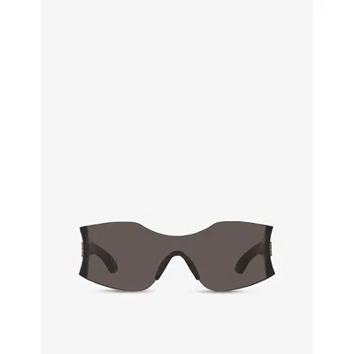 Balenciaga Womens Bb0292s Rectangular-frame Acetate Sunglasses Grey