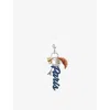 Balenciaga Womens Multicolor Tourist Paris Croissant Brass Bag Charm In Multi