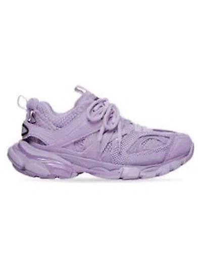 Pre-owned Balenciaga Womens Purple Comfort Logo Track Round Toe Athletic Sneakers 5