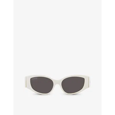Balenciaga Womens White Bb0258s Cat-eye Acetate Sunglasses