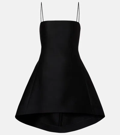Balenciaga Wool And Silk Minidress In Black