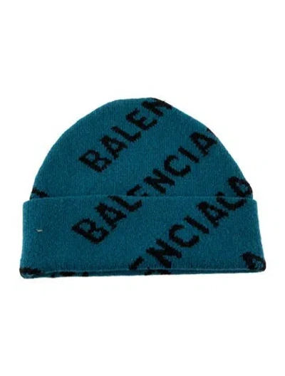 Pre-owned Balenciaga Wool Beanie In Blue