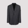 Balenciaga C.p.company Denim Blazer With Double-breasted Design In Black